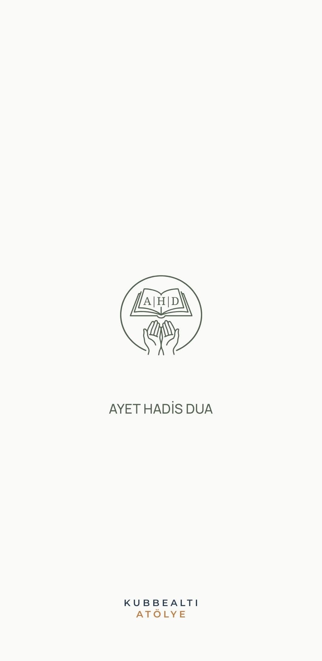 Ayet Hadis Dua — Açılış Ekranı