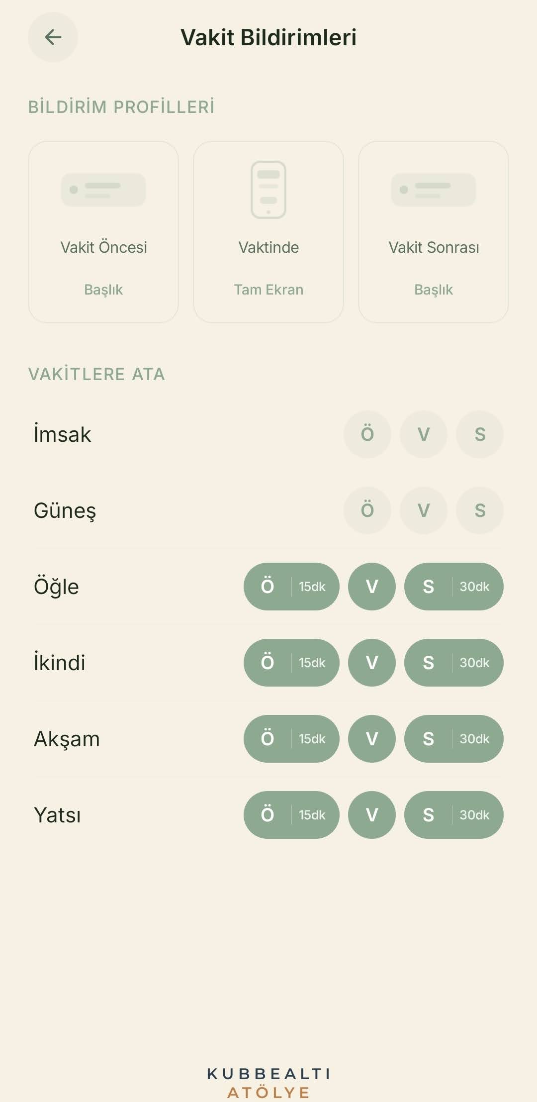 Namaz Vakti — Vakit Bildirimleri